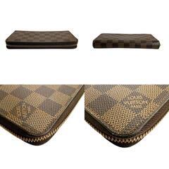 ルイヴィトン N41661 長財布 ブラウン  LOUIS VUITTON ジッピーウォレット ダミエの画像
