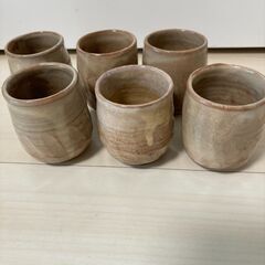 【中古】萩焼　湯呑　6客セットの画像