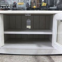 テレビボード 幅約105cm ニトリ ローボード リズバレー フレンチカントリー風 ホワイトウォッシュ ☆ 札幌市 北区 屯田 の画像