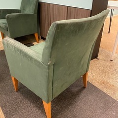 激安　ソファー　グリーン　1人掛け　　中古品　の画像