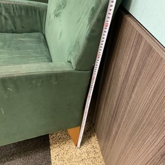 激安　ソファー　グリーン　1人掛け　　中古品　の画像