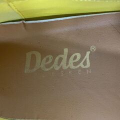 Dedes デデス デッキシューズ モカシン イエロー 本革スエード スウェードレザー スリッポンシューズ レザー Y2158の画像