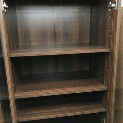 ★リユースのサカイ春日部店★KJ11540  キャビネット ブラウン H182×W64×D40 クリーニング済みの画像