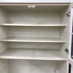 【ｼﾞｬﾝｸﾞﾙｼﾞｬﾝｸﾞﾙ金沢店】  キッチンボード アンティーク調/白 W80×D36.5×H195.5 クリーニング済み												の画像