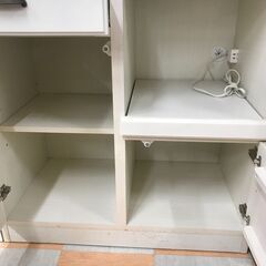 【ｼﾞｬﾝｸﾞﾙｼﾞｬﾝｸﾞﾙ金沢店】  キッチンボード アンティーク調/白 W80×D36.5×H195.5 クリーニング済み												の画像