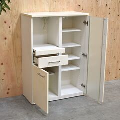 ≪yt2030ジ限≫ ニトリ レンジボード/キッチンカウンター 幅80cm レンジ台/食器棚/新生活/一人暮らし/中古家具/宮城県仙台市 70827-08の画像