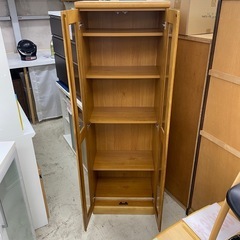 ニトリ　食器棚　本棚　リビング収納　木製　幅59×奥39×高184cm　リサイクルショップ　朝霞市　ケイラック朝霞田島店　志木市　和光市　GM406の画像