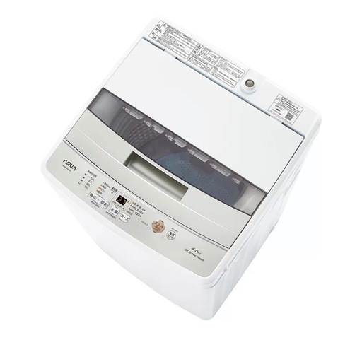 【受け渡し決定済】AQUA 全自動洗濯機 4.5kg AQW-S4M(W)