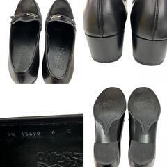 186005 Salvatore Ferragamo サルヴァトーレフェラガモ パンプス 23.5 ブラック×ブラウン レディース 2点まとめ売り [1000027753476]の画像