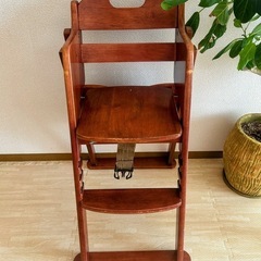 KATOJI 　カトージ　木製ベビーチェア　ハイチェア（テーブル付き）の画像