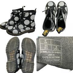 186000 Dr.Martens ドクターマーチン ブーツ ポルカドット 26876  25 黒 ユニセックス [1000025401409]の画像