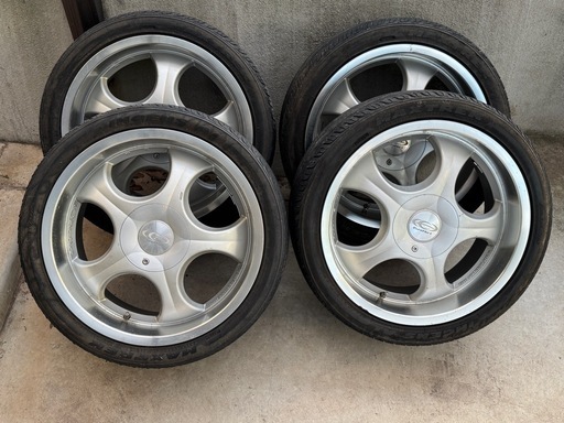 ホイール 17インチ 4穴 4h 7j pcd100 pcd114.3  マルチ 深リム