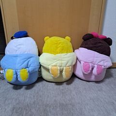 (お取引中)かぶりっこBIGぬいぐるみ　ドナルド・ミニー・プーの画像