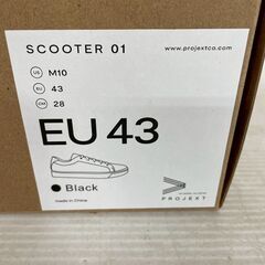 【新品未使用】PROJEXT プロジェクスト SCOOTER01 28cm ブラック スニーカー キャンバススニーカー レア カナダ発 Y2160の画像