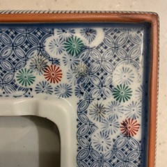 約20cm 有田焼 花柄 四角形の灰皿✨の画像