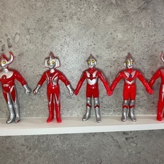 当時物 ウルトラマン　タロウ　80 ゾフィー　ウルトラの父　ウルトラの母　エース　ウルトラマンキング　BANDAI 円谷プロ ソフビ　まとめの画像