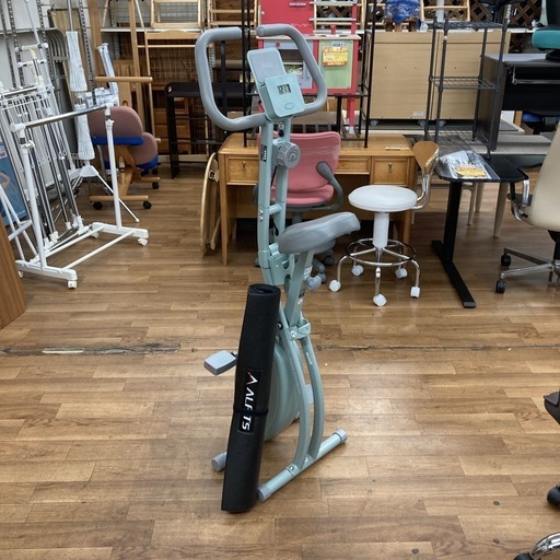 S077 ⭐ アルインコ(ALINCO) フィットネスバイク クロスバイク AFBX4123AG  耐震マット付き USED