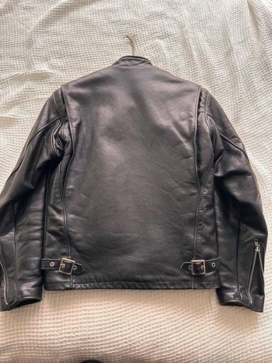 Schott ブラックレザー シングルライダースジャケット