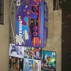 任天堂64ゲーム機中古セットの画像