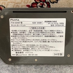 これからの季節に 絨毯 ホットカーペット／電気カーペットつきの画像