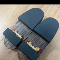 極美品 伝統の手造り 丹後ちりめん 下駄 草履24cmの画像