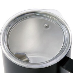 【新品未開封】 蓋付きマグカップ400ml ブラック　 の画像