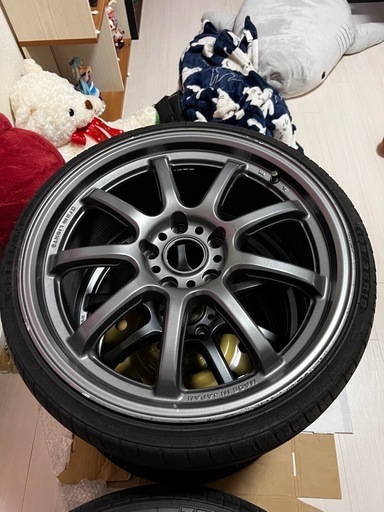 レイズ　グラムライツ　18インチホイール　ガンブルー