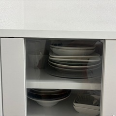 山善　食器棚　スリム　食器棚の画像