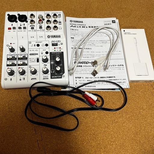 YAMAHA AG06 ミキシングコンソール　USB3カメラアダプタ　3点セット YAMAHA AG06 ミキシングコンソール USB3カメラアダプタ 3点セット
