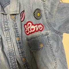 デニムシャツ　ワッペンの画像