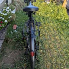 27インチ外装6段 LEDライト カゴ鍵付き 自転車シティサイクルママチャリ整備済の画像