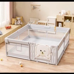 難あり　大型ベビーサークル　ゲート　扉付きの画像