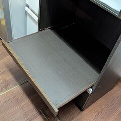 【受渡予定確定】ミドルレンジボード 幅60cm 奥行40cm 高さ118㎝ ダークブラウン レンジ台 食器棚 キッチンボードの画像