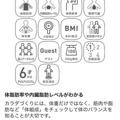 オムロン 体重 体組成計 カラダスキャン ホワイト KRD-203-Wの画像