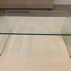 フランフラン　ローテーブル　ガラスローテーブルの画像