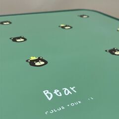 HAPiNS 折りたたみ ミニローテーブル Bear（グリーン系）の画像