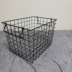メッシュバスケット ブラック スチールの画像