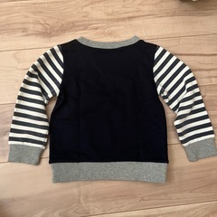 【値下げ】 GLOBAL WORK kids ストライプ袖トレーナー110の画像