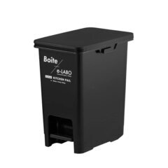 ゴミ箱２個セット(小売り可)　20L　ブラック　ペダル式の画像