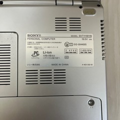 ノートパソコン　ソニー　VAIO SVT111B11Nの画像