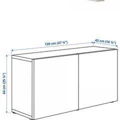 【使用期間2年 美品 価格相談可】IKEA キャビネット（足・棚板つき） 白 ベストー BESTÅの画像
