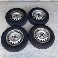 受付終了　タイヤ付鉄チンホイール