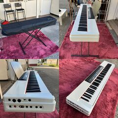 YAMAHA 88鍵 電子ピアノ P-80（ホワイト）2001年製（スタンド付き）現状販売品の画像