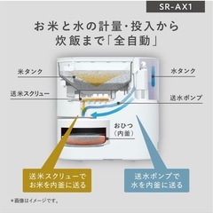 Panasonic自動炊飯器 SR-AX1-Wの画像