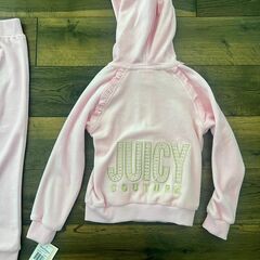 ジューシークチュールのタグ付き未使用新品 ピンク　ベロアのパーカジャージの画像