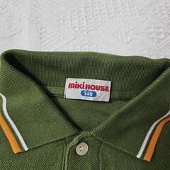 【140】MIKI HOUSE　ミキハウス　ポロシャツ　半袖　Tシャツ　子供服　男の子　グリーンの画像