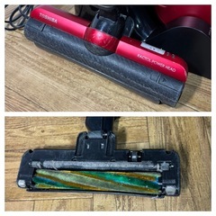 通電OK パーツ取り TOSHIBA/東芝/VC-NXS2/2018年製/充電スタンド台付き/コードレスクリーナー/掃除機/レッド/ の画像