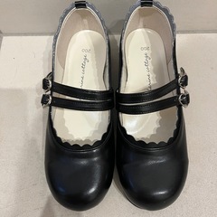 美品！フォーマルシューズ　合皮黒20センチの画像