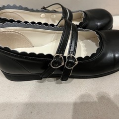 美品！フォーマルシューズ　合皮黒20センチの画像