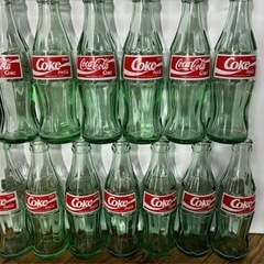 当時物 90年代 27本まとめ コカ・コーラ COKE Coca-Cola 瓶 ガラスビン コレクション レトロ ヴィンテージ インテリアの画像